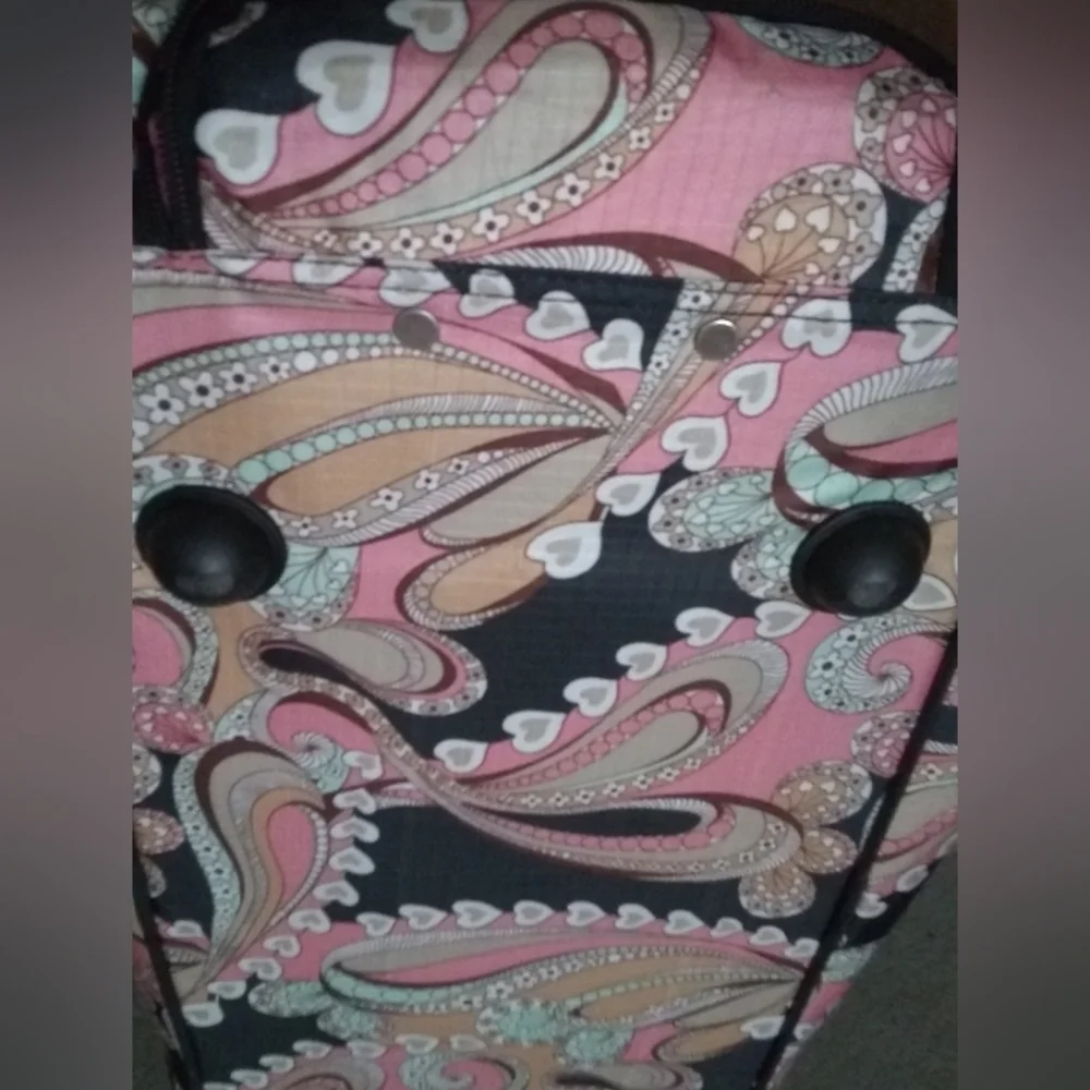 🩷🩶🖤💛 .Kathy Van Zeeland Rolling Bag - Picture 3 of 8